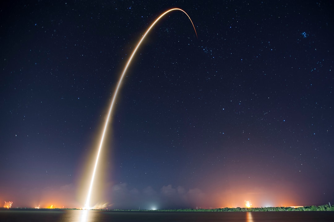 rocket launch night