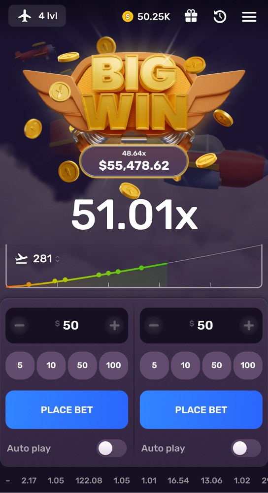 Aviatrix crash game big win screen