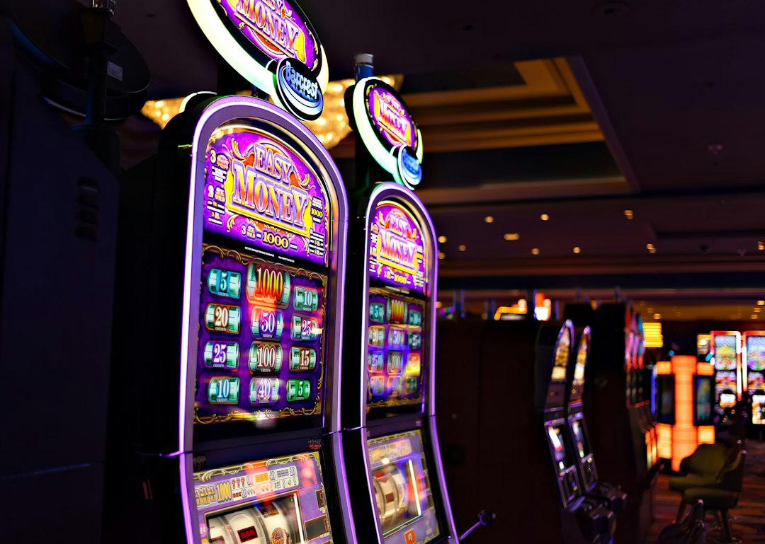 casino slot reels closeup